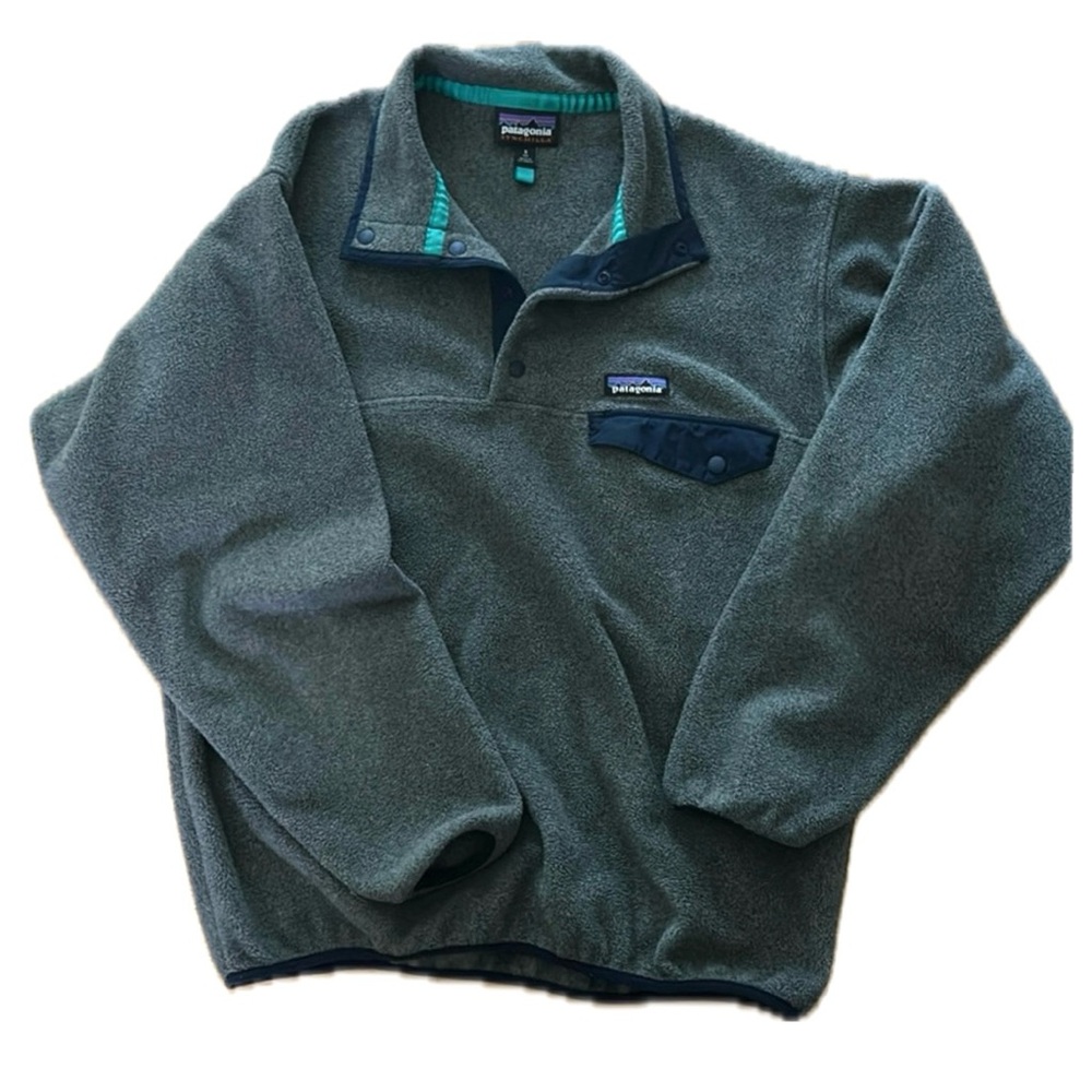 Patagonia Synchilla Small Gray/Navy blue